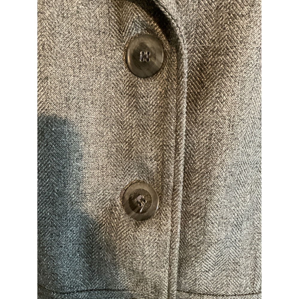 Larry‎ Levine Classics Women's Grey Herringbone Blazer Jacket Size 14W - Picture 3 of 10